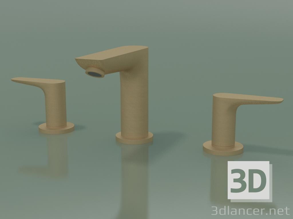 3D modeli 3 delikli lavabo bataryası (71733140) - önizleme