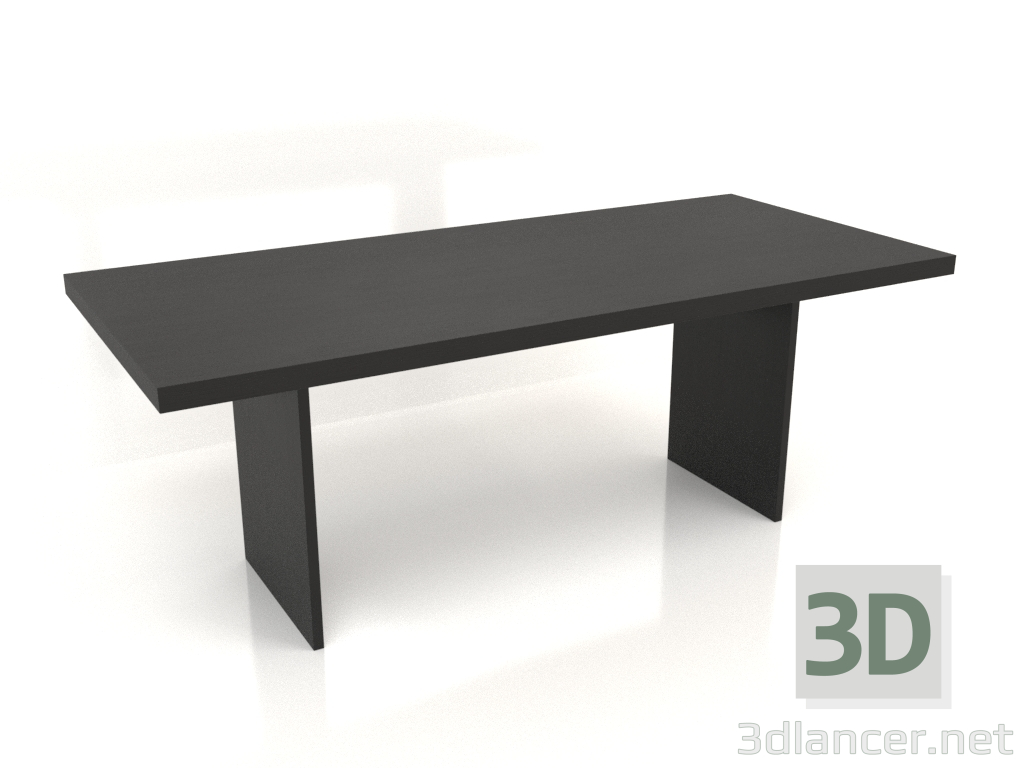 modello 3D Tavolo da pranzo DT 13 (2000x900x750, legno nero) - anteprima