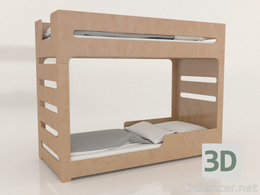 3d модель Кровать двухъярусная MODE F (UVDFA2) – превью