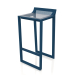 3d model High stool with a low back (Grey blue) - preview