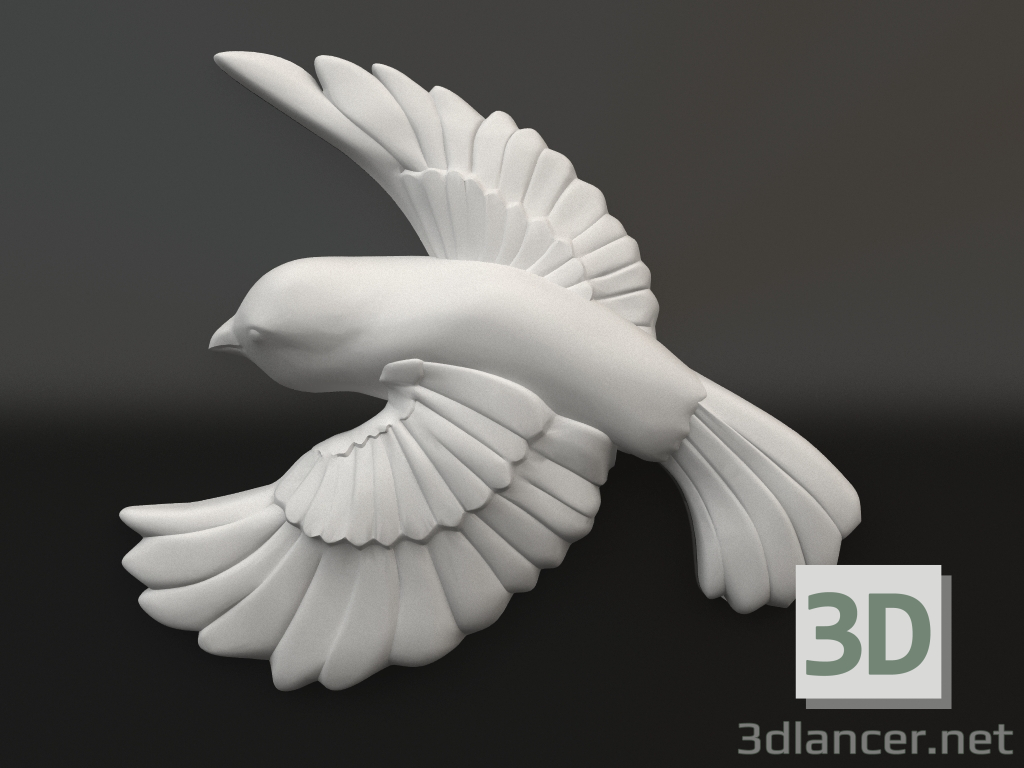 modello 3D Elemento decorativo in gesso DE 061 5 (250x217x38) - anteprima