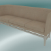 3d model Triple sofa Mayor (AJ5, H 82cm, 62x200cm, White oiled oak, Leather - Silk Aniline) - preview