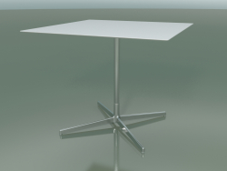 Quadratischer Tisch 5551 (H 72,5 - 89 x 89 cm, Weiß, LU1)