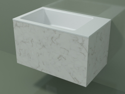 Wall-mounted washbasin (02R132102, Carrara M01, L 60, P 36, H 36 cm)