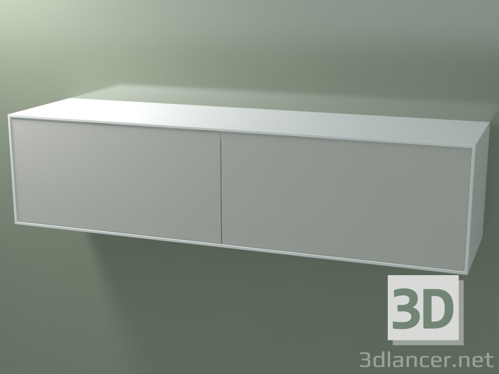 3 डी मॉडल डबल बॉक्स (8AUGВB03, ग्लेशियर व्हाइट C01, HPL P02, L 192, P 50, H 48 सेमी) - पूर्वावलोकन