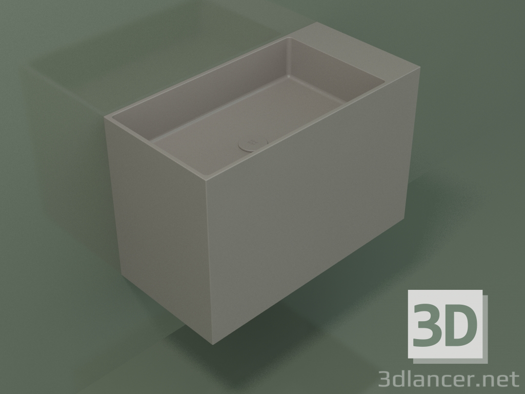 3d model Wall-mounted washbasin (02UN43102, Clay C37, L 72, P 36, H 48 cm) - preview