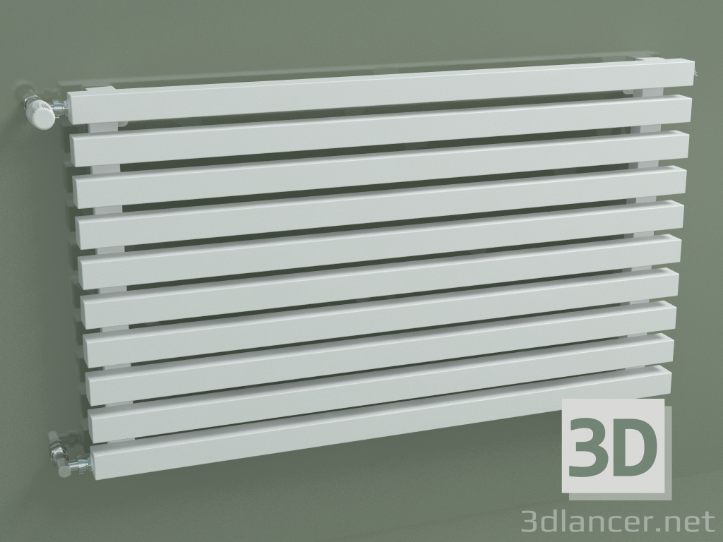 3 डी मॉडल क्षैतिज रेडिएटर RETTA (10 खंड 1000 मिमी 40x40, सफेद मैट) - पूर्वावलोकन