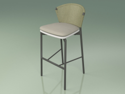 Bar stool 050 (Olive, Metal Smoke, Polyurethane Resin Gray)