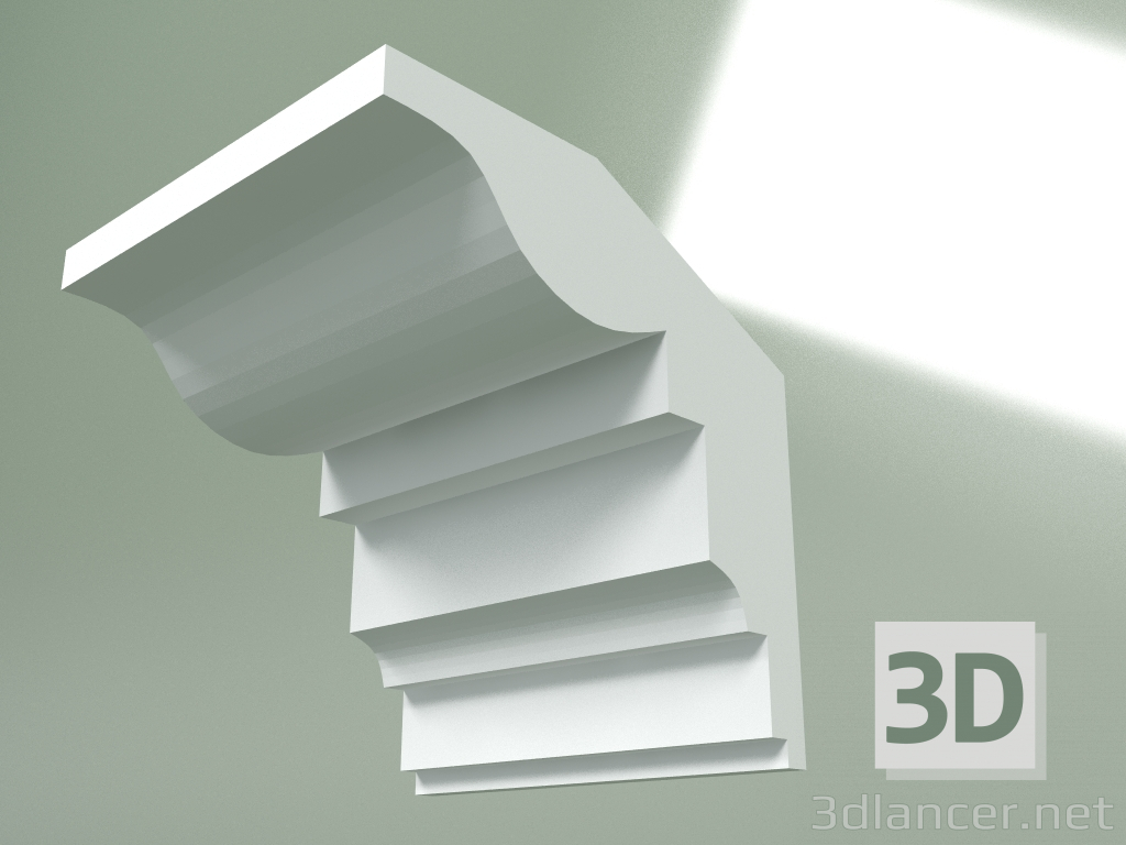 3D modeli Alçı korniş (tavan kaidesi) KT372 - önizleme