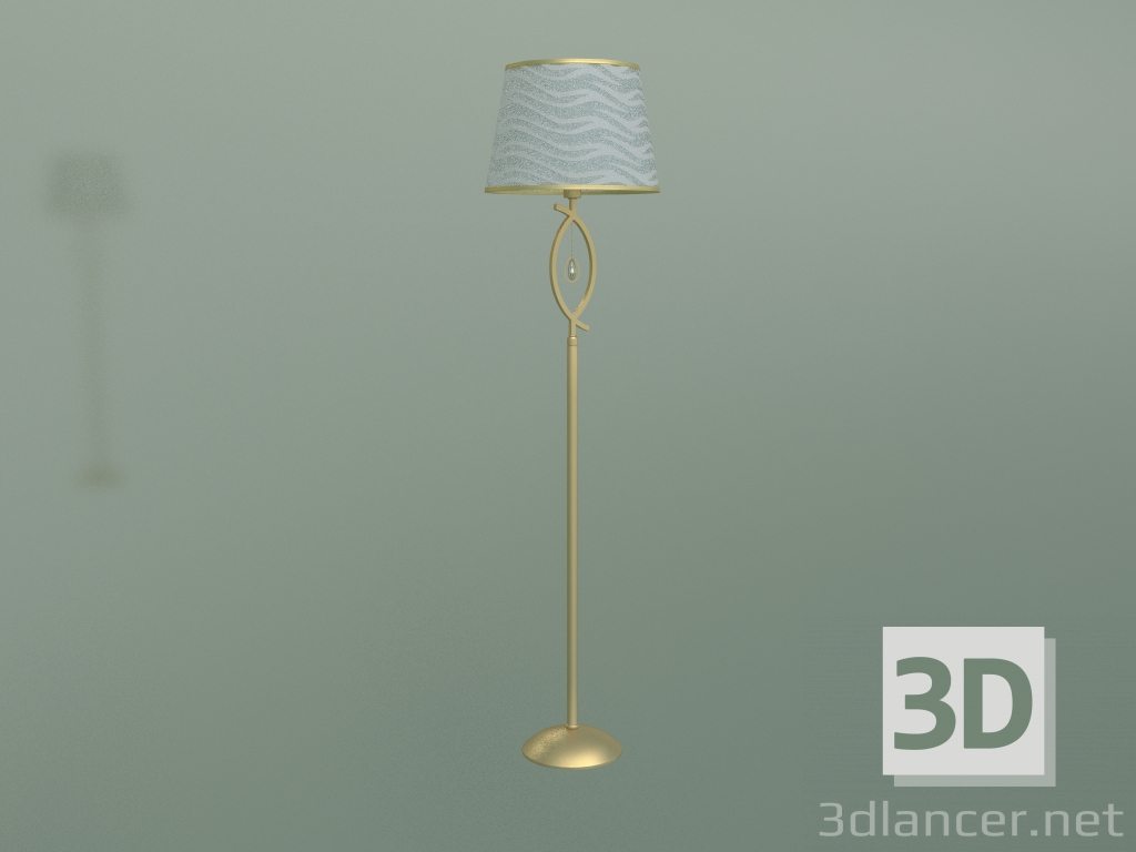 modello 3D Lampada da terra 01067-1 (oro perla) - anteprima