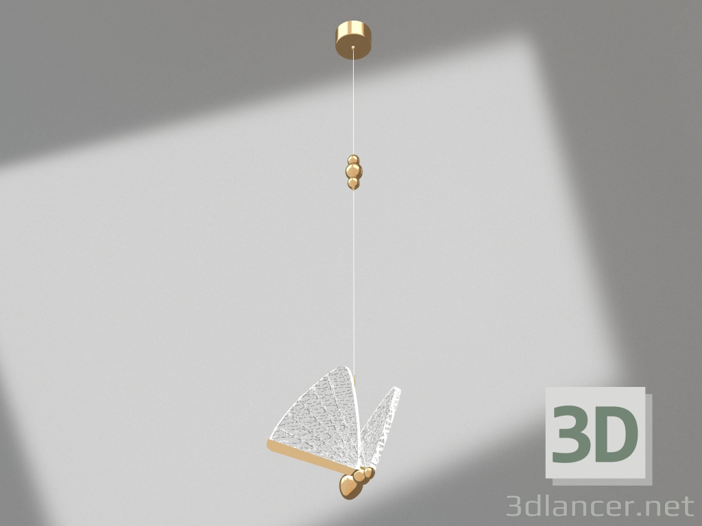 modello 3D Ciondolo Farfalla oro (08444-1A,33) - anteprima