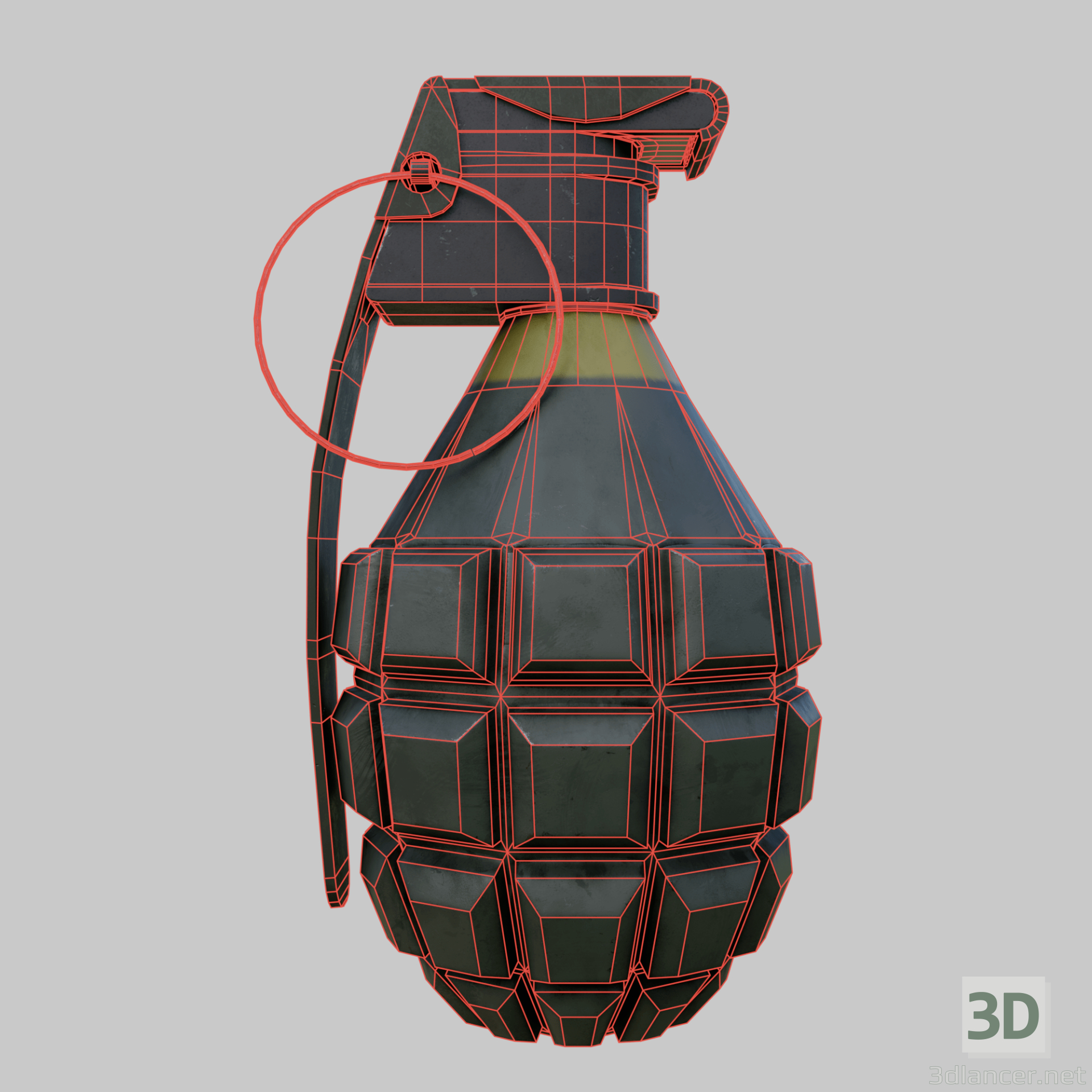 3d Grenade MK 2 model buy - render