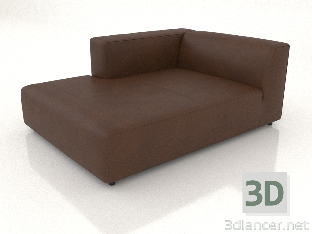 3d model Chaise longue 177 SOLO with an armrest on the right - preview