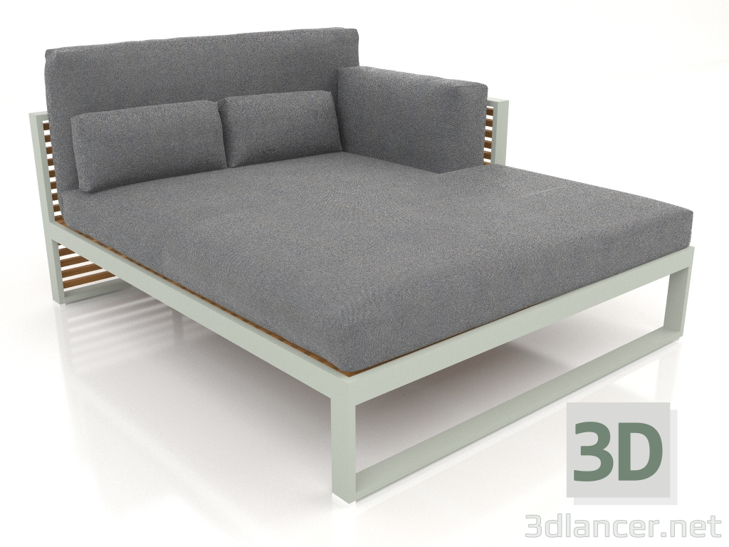 Modelo 3d Sofá modular XL, seção 2 direita, encosto alto, madeira artificial (cinza cimento) - preview