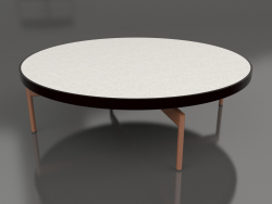 Round coffee table Ø120 (Black, DEKTON Sirocco)