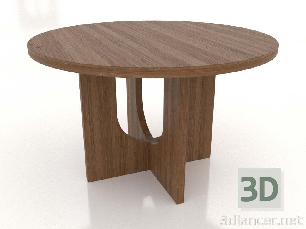 modello 3D Tavolo da pranzo ROUND Ø 1200 mm (noce chiaro) - anteprima