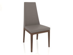 Стілець, шпон горіх, еко шкіра 176 (47x54x99 см)