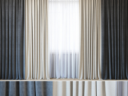 Curtains with tulle set 07