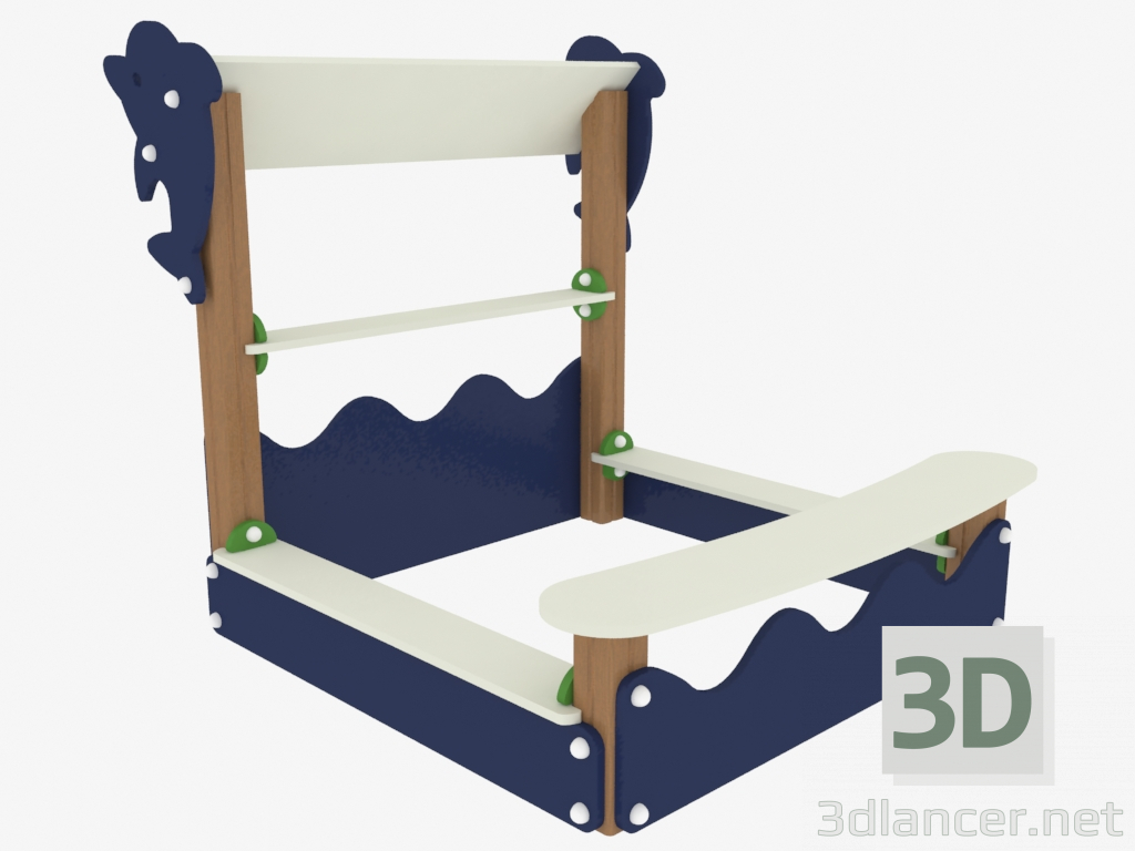 modello 3D Sandbox per giochi per bambini (5312) - anteprima