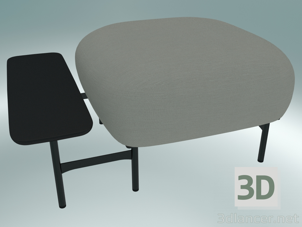 3 डी मॉडल मॉड्यूलर सीट सिस्टम Isole (NN1, आयताकार मेज के साथ pouf) - पूर्वावलोकन