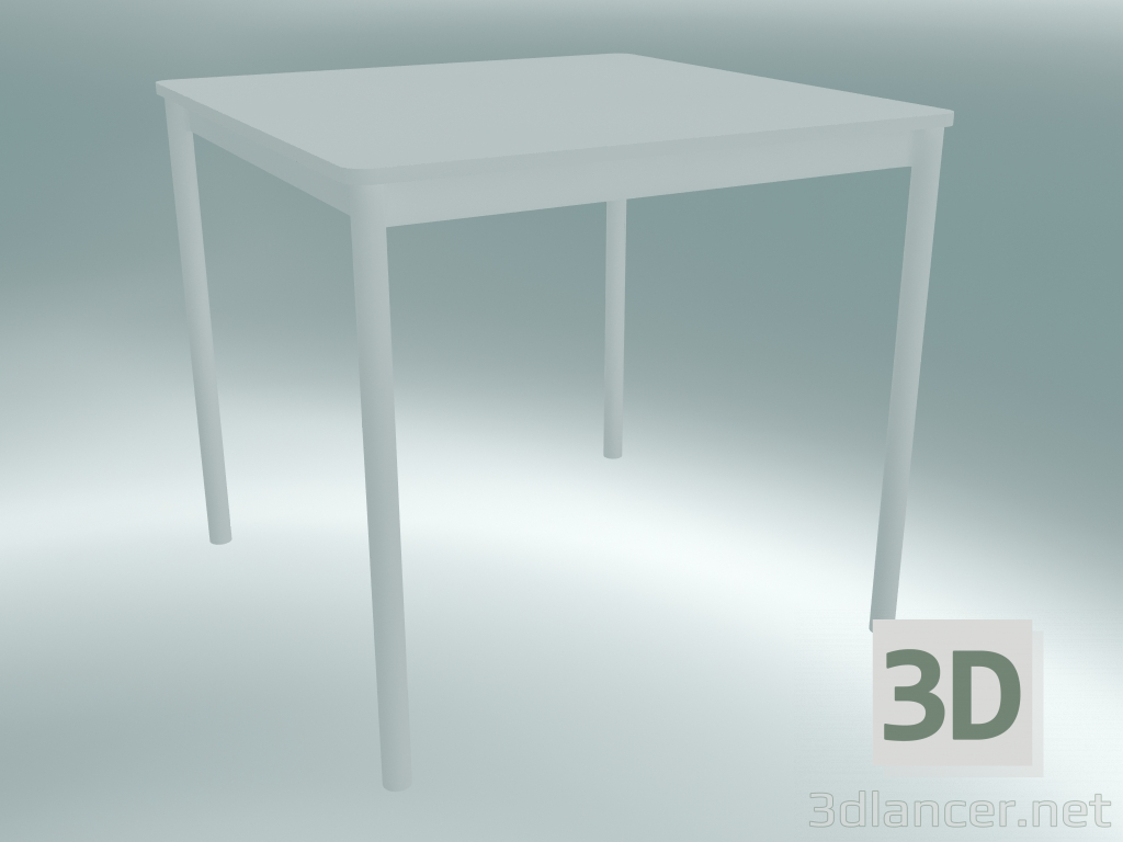 3D Modell Quadratischer Tischfuß 80X80 cm (Weiß) - Vorschau