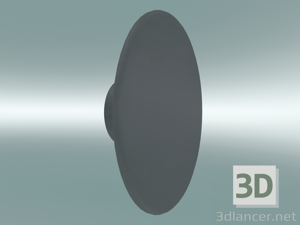 modello 3D Appendiabiti Dots Wood (Ø17 cm, Grigio scuro) - anteprima
