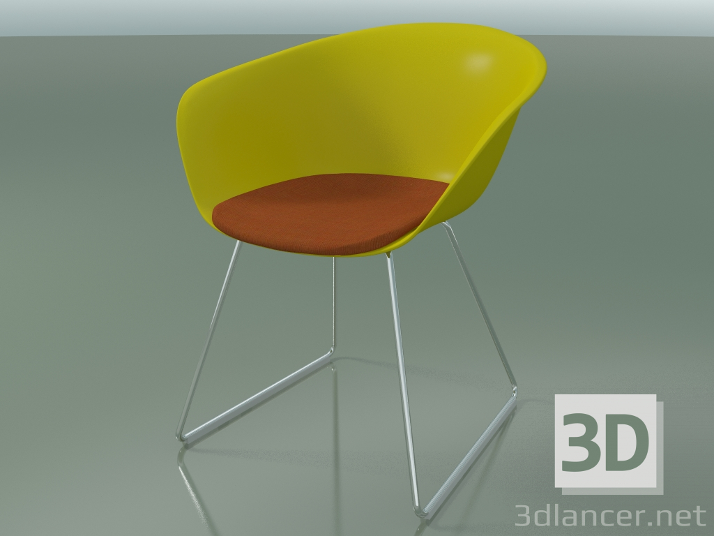 3 डी मॉडल कुर्सी 4220 (एक स्लाइड पर, सीट पर एक तकिया के साथ, PP0002) - पूर्वावलोकन