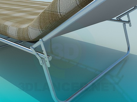 3d model Folding bed with mattress - preview 3d model Folding bed with mattress - preview