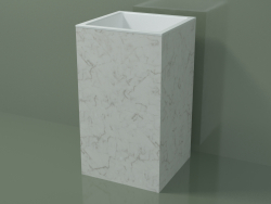 Freestanding washbasin (03R126301, Carrara M01, L 48, P 48, H 85 cm)