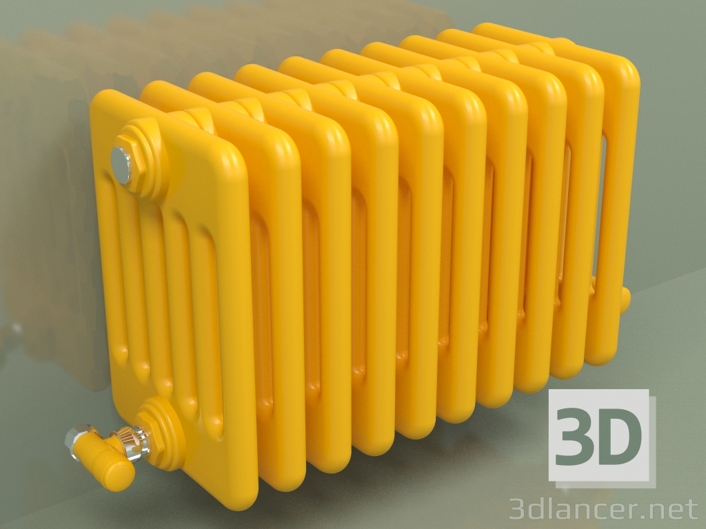 3D Modell Kühler TESI 6 (H 300 10EL, Melonengelb - RAL 1028) - Vorschau