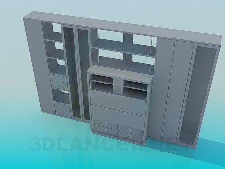 modelo 3D Muebles parietal - escuchar modelo 3D Muebles parietal - escuchar