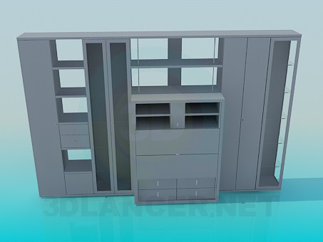 modelo 3D Muebles parietal - escuchar modelo 3D Muebles parietal - escuchar