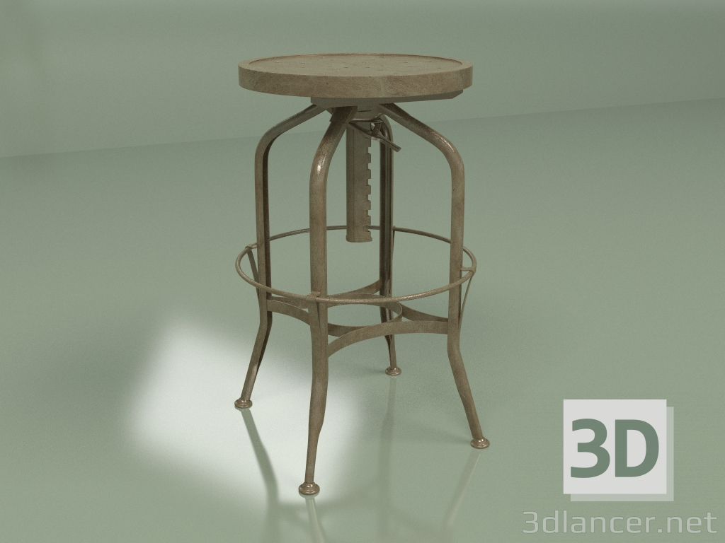 3d model Bar stool Toledo Gunmetal (cannon bronze matte) - preview