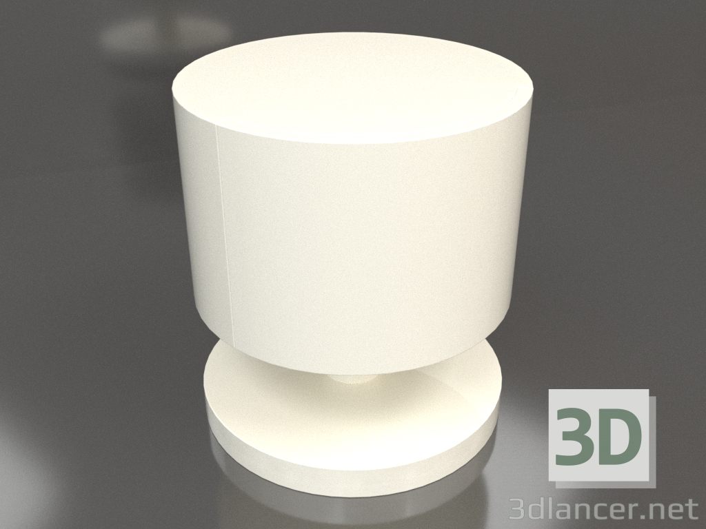 3D Modell Nachttisch TM 08 (D=450x500, weiße Kunststofffarbe) - Vorschau
