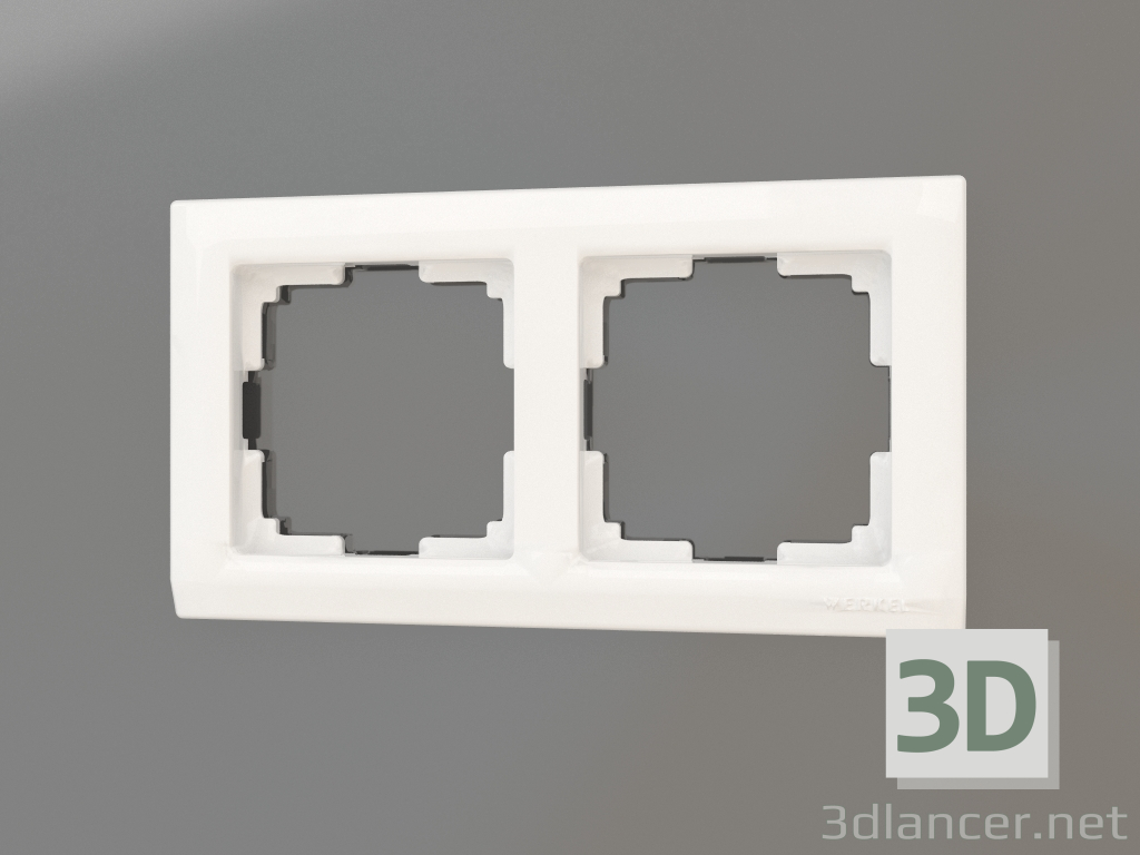 modello 3D Telaio per 2 montanti Stark (bianco) - anteprima