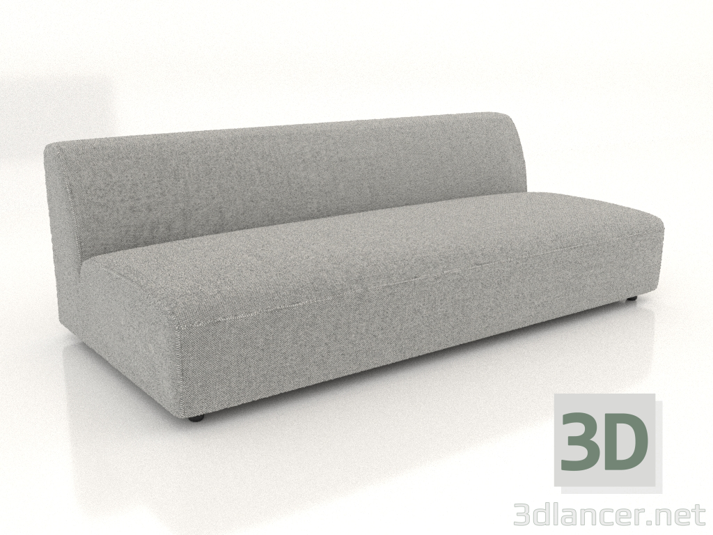 3D Modell Sofamodul für 2 Personen (XL) 206x100 - Vorschau