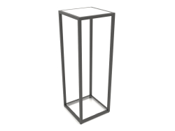 Square console (GLASS, 30x30x86, 2 shelves)