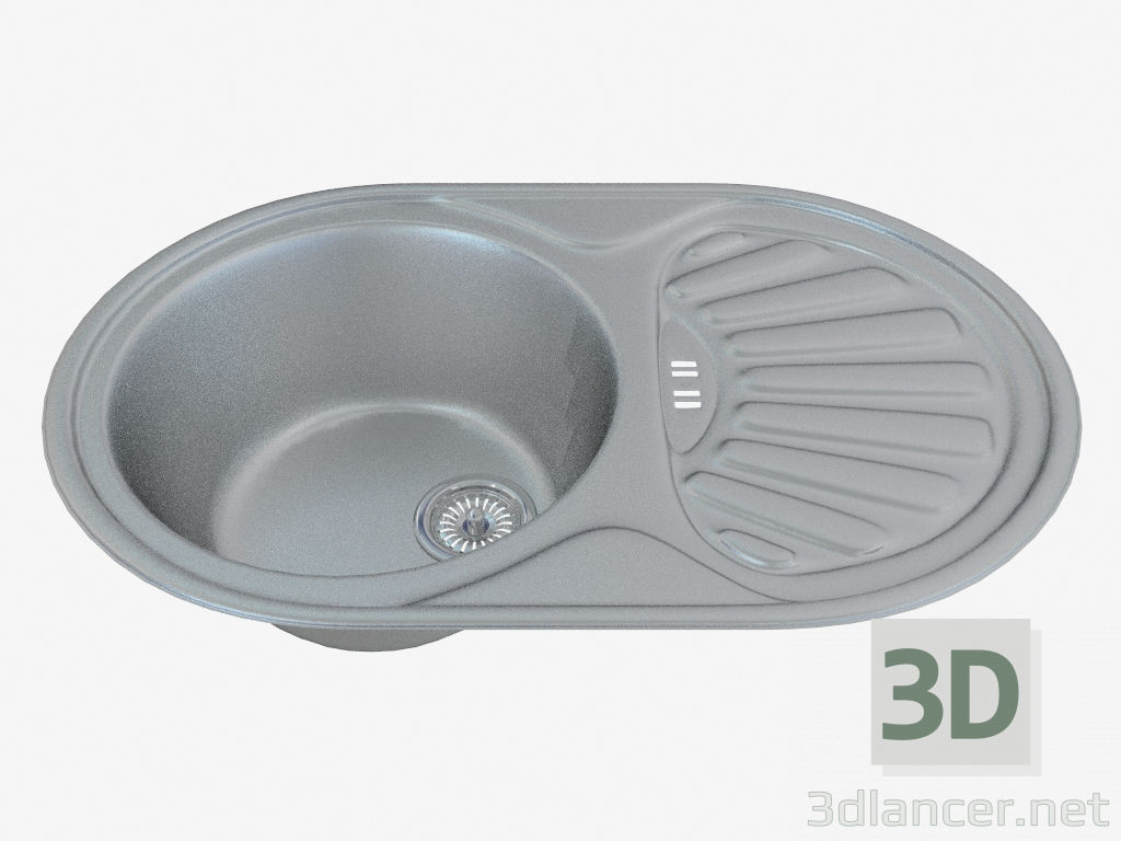 3d model Washing, round 1 bowl - Satin Twist (ZEU 011B) - preview