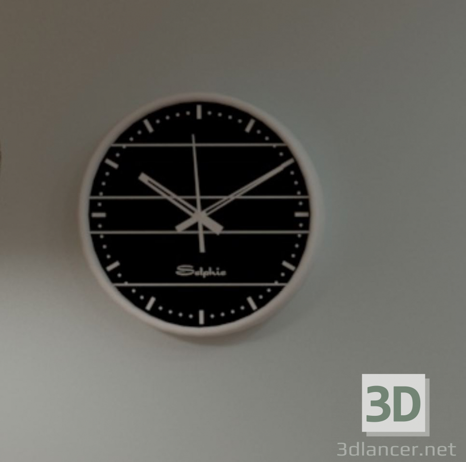 modèle 3D Horloge murale - preview