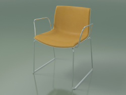 Sandalye 2076 (raylarda, kolçaklı, ön kaplamalı, polipropilen PO00401)