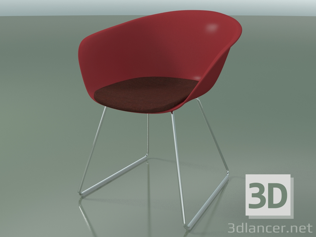 3D Modell Stuhl 4220 (auf einem Schlitten, mit einem Kissen auf dem Sitz, PP0003) - Vorschau