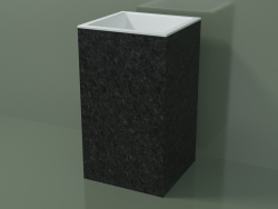 Freestanding washbasin (03R126301, Nero Assoluto M03, L 48, P 48, H 85 cm)