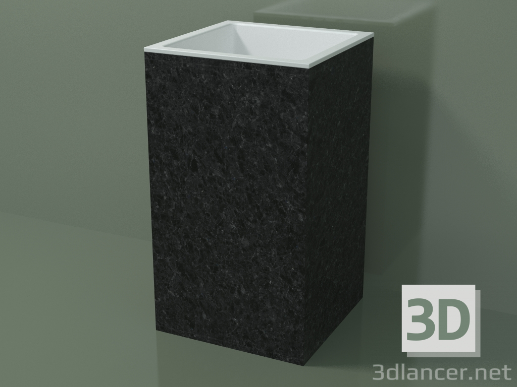 modello 3D Lavabo freestanding (03R126301, Nero Assoluto M03, L 48, P 48, H 85 cm) - anteprima