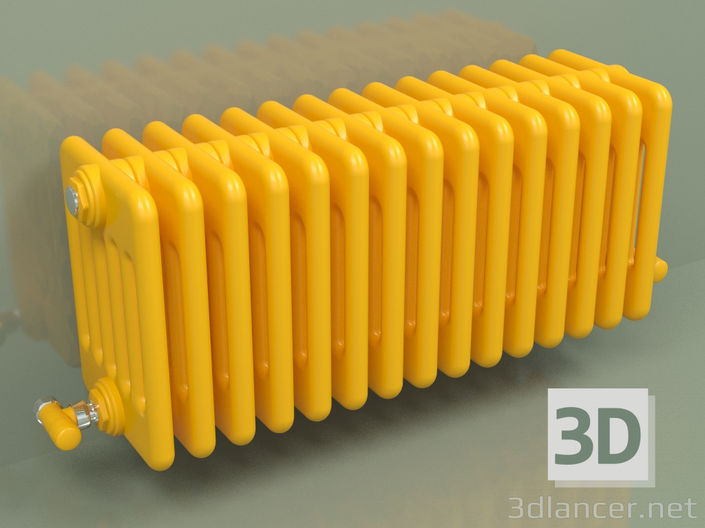 modèle 3D Radiateur TESI 6 (H 300 15EL, jaune melon - RAL 1028) - preview