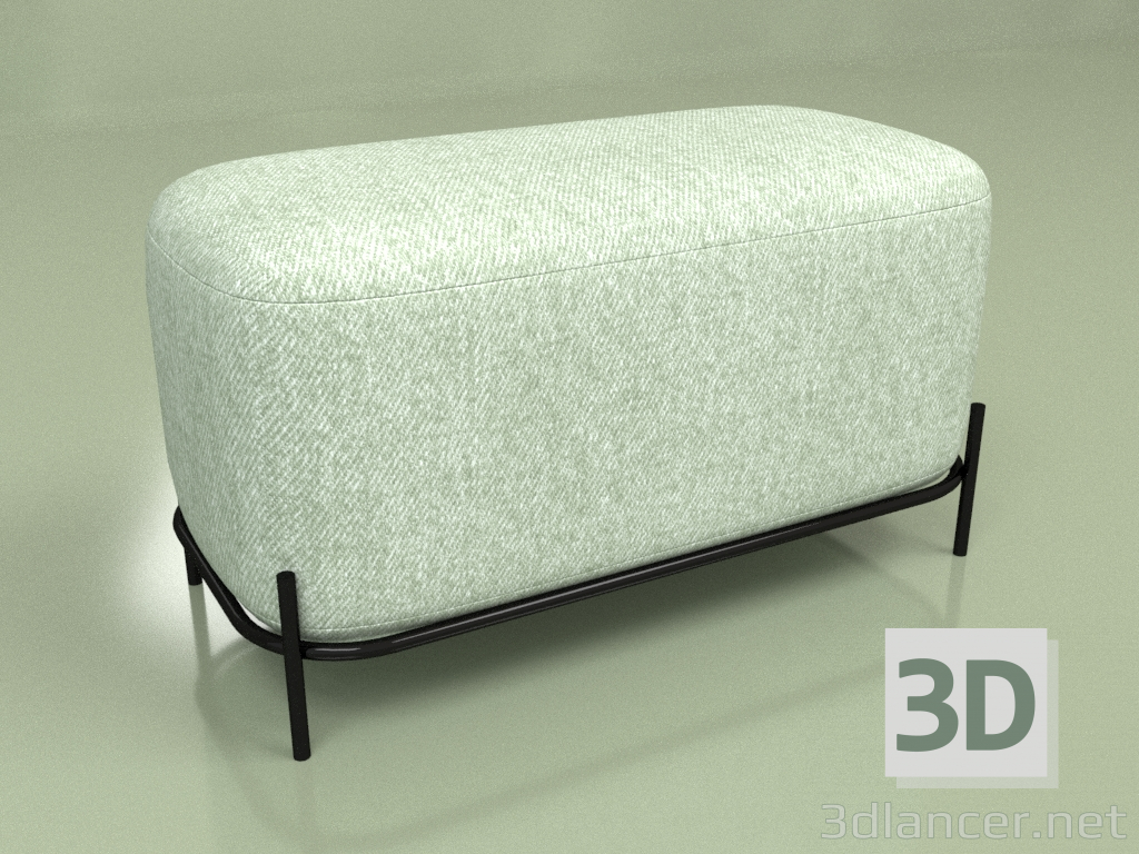 3D Modell Pouf Pawai Breite 80 (grau-türkis) - Vorschau