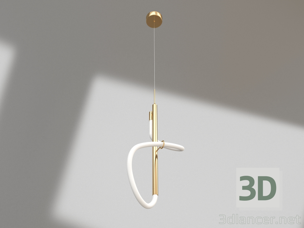 3D modeli Kolye ucu Dahlia altın (08040-1A,33) - önizleme