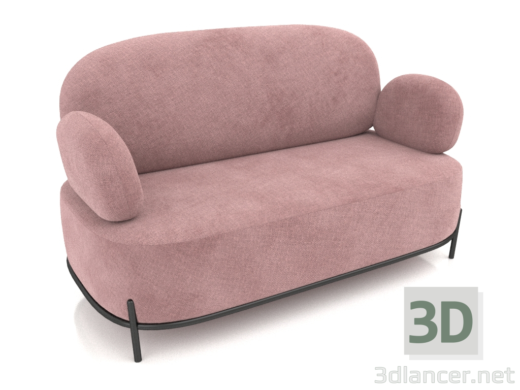 modèle 3D Canapé Coco 2 places (rose) - preview