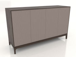 Meuble TV FARGO avec façades fraisées 1600x500x950 mm (platine, chêne foncé, option 2)