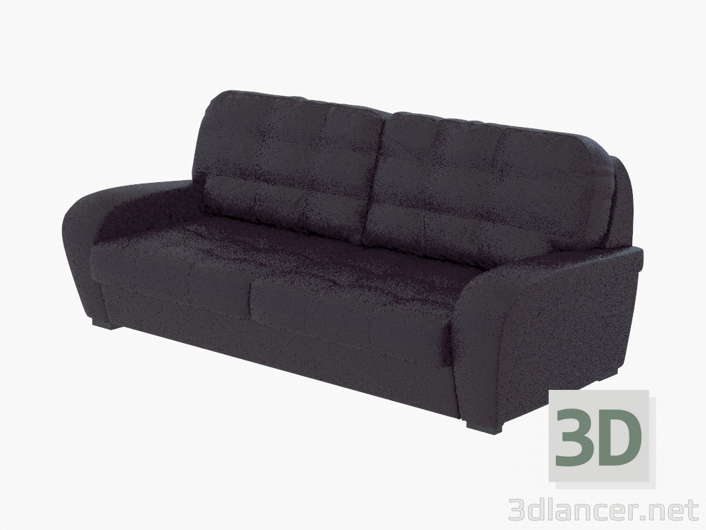 3d model sofás de cuero triple Montreal - vista previa