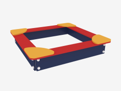 Children's play sandbox 1.3 × 1.3 × 0.2 m (5314)